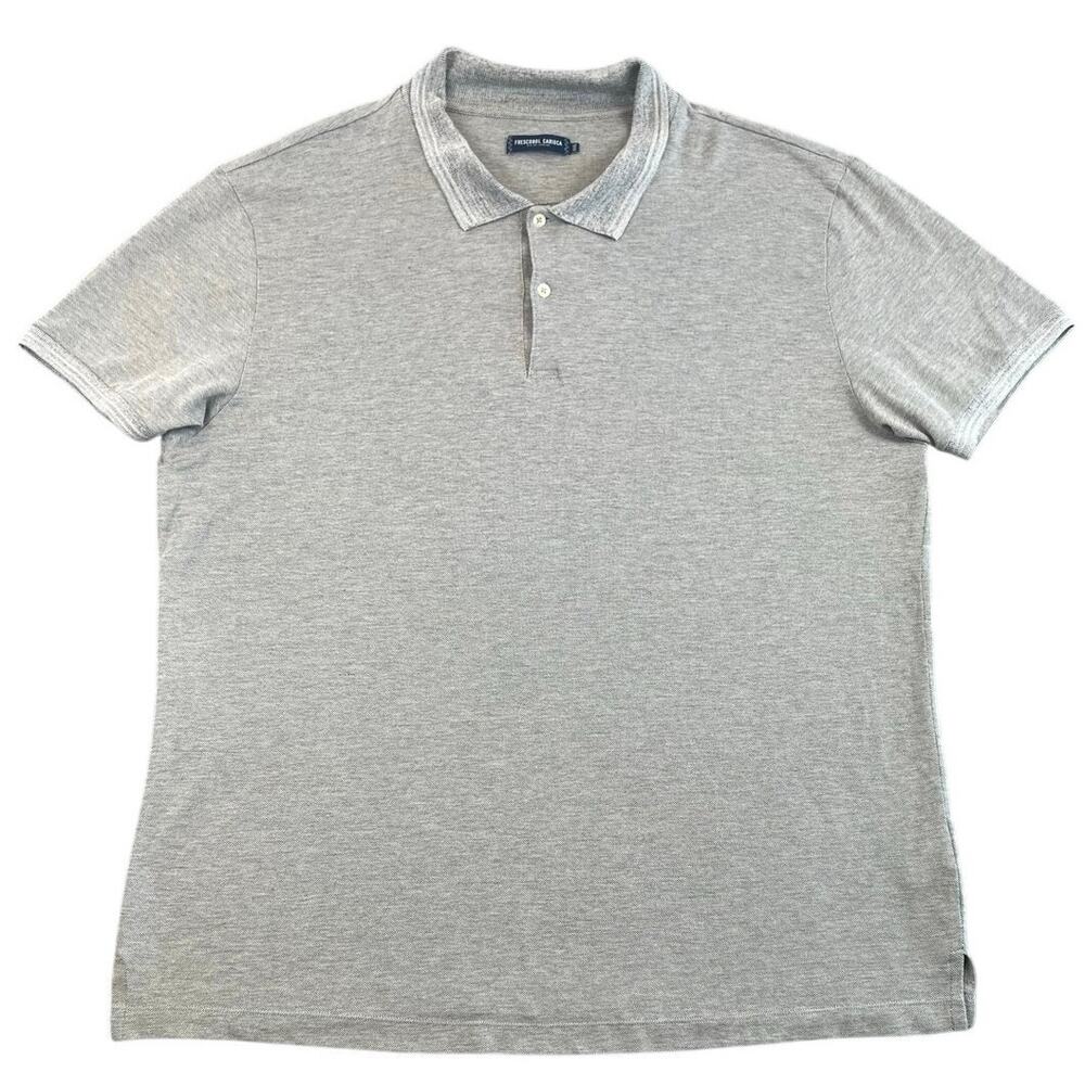 Frescobol Carioca Gray Cotton Lyocell Stretch Polo Shirt Quiet Luxury XXXL Slim